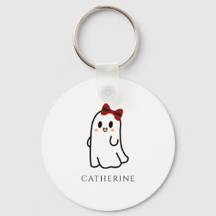 Schattigee Red Bow Halloween Ghost Girly Sleutelhanger