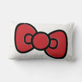 Schattigee Red Bow Whimsical Kussen (Achterkant)