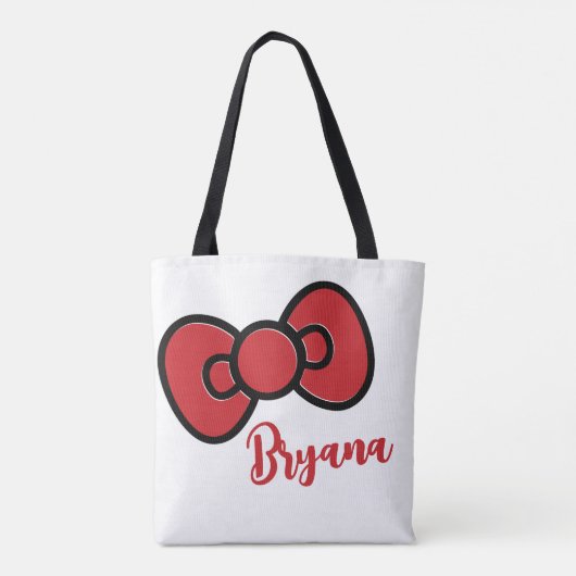 Schattigee Red Bow Whimsical Tote Bag (Achterkant)