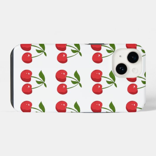 Schattigee Red Cherry Bow iPhone Case – voor alle  Hoesje (Achterkant horizontaal)
