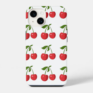 Schattigee Red Cherry Bow iPhone Case – voor alle 14 Hoesje