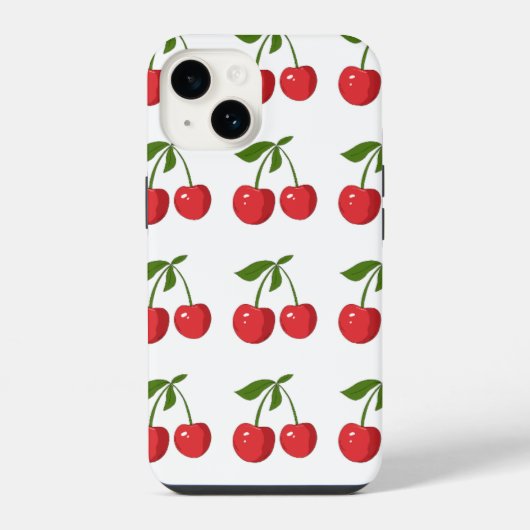 Schattigee Red Cherry Bow iPhone Case – voor alle  Hoesje (Achterkant)