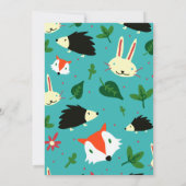 Schattigee Red Fox Design Kinderverjaardagsuitnodi Kaart (Achterkant)