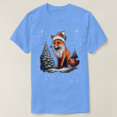 Schattigee Red Fox Kerstmis Kerstmis Kerstmis Hoed T-shirt (Design voorkant)