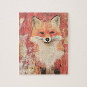 Schattigee Red Fox Mixed Media Legpuzzel