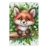 Schattigee Red Fox Waterverf Mini Klembord (Achterkant)