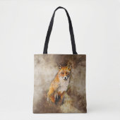 Schattigee Red Fox Wildlife Art Tote Bag (Voorkant)