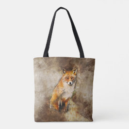Schattigee Red Fox Wildlife Art Tote Bag