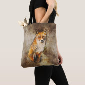 Schattigee Red Fox Wildlife Art Tote Bag (Dichtbij)