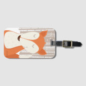 Schattigee Red Fox Woodland berkenbomen Bagagelabel (Voorkant (horizontaal))