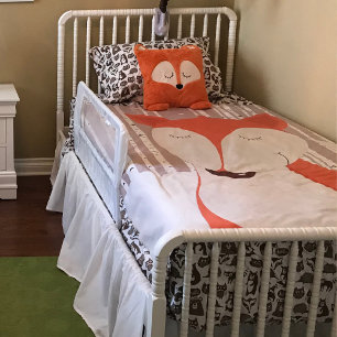 Schattigee Red Fox Woodland berkenbomen Fleece Deken