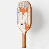 Schattigee Red Fox Woodland berkenbomen Pickleball Paddle (Links)