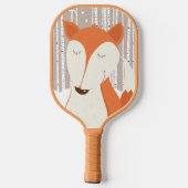 Schattigee Red Fox Woodland berkenbomen Pickleball Paddle (Achterkant)
