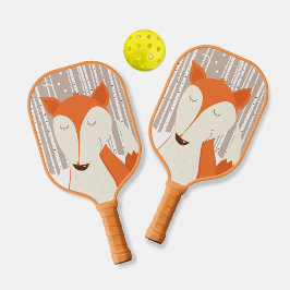 Schattigee Red Fox Woodland berkenbomen Pickleball Paddle