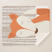 Schattigee Red Fox Woodland berkenbomen Sherpa Deken (Voorkant (horizontaal))