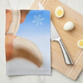 Schattigee Red Fox Woodland kerstsneeuw Theedoek (Quarter Fold)