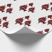 Schattigee Red Killer Piranhas Ocean Amazonas Cadeaupapier (Hoek)