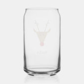 Schattigee Red Nose Rendier Rudolph Christmas Milk Blikvorm Glas (Achterkant)