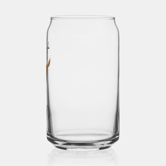 Schattigee Red Nose Rendier Rudolph Christmas Milk Blikvorm Glas (Links)