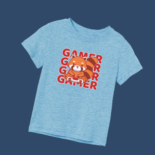 Schattigee Red Panda Gaming Lover Boy T-shirt