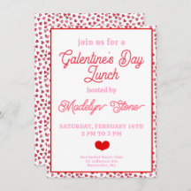 Schattigee Red & Pink Hearts Galentine's Day Lunch
