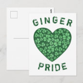 Schattigee Redhead Ginger Power Shamrock Groene Ha Briefkaart (Voorkant / Achterkant)