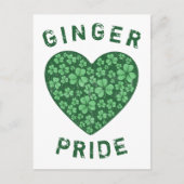 Schattigee Redhead Ginger Power Shamrock Groene Ha Briefkaart (Voorkant)