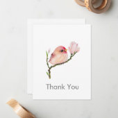 Schattigee Redpoll Bird Alle Gelegenheid Dank u No Notitiekaartje (Voorkant / Achterkant in situ)