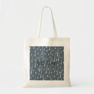 Schattigee regenachtige dag gepersonaliseerd donke tote bag