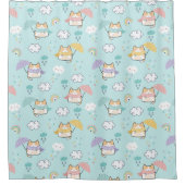 Schattigee regenachtige dag patroon douchegordijn (Voorkant)