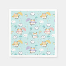 Schattigee regenachtige dag patroon papieren serve