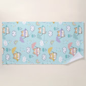 Schattigee regenachtige dag patroon strand handdoe strandlaken (Voorkant)