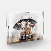 Schattigee regenachtige daggeiten fotoblokken (Links)