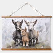 Schattigee regenachtige daggeiten hangend wandkleed (Voorkant)