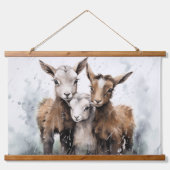 Schattigee regenachtige daggeiten hangend wandkleed (Voorkant 3)