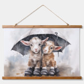 Schattigee regenachtige daggeiten hangend wandkleed (Voorkant 2)