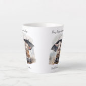 Schattigee regenachtige daggeiten latte mok (Voorkant)