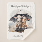 Schattigee regenachtige daggeiten sherpa deken (Voorkant)