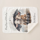 Schattigee regenachtige daggeiten sherpa deken (Voorkant (horizontaal))