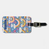 Schattigee regenbogen Bagagelabels (Voorkant horizontaal)