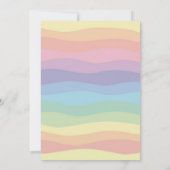 Schattigee regenboog 3e foto uitnodigen meisje ver kaart (Achterkant)