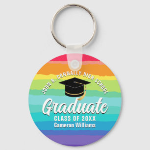 Schattigee Regenboog Afstuderen Custom Afstuderen  Sleutelhanger