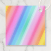 Schattigee regenboog anime kat verjaardagstaart bedankjes labels (Achterkant)