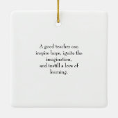 Schattigee Regenboog Boekenplank & Boeken Leraar M Keramisch Ornament (Achterkant)