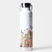 Schattigee Regenboog Boekenplank & Boeken Leraar M Waterfles (Voorkant)