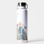 Schattigee Regenboog Boekenplank & Boeken Leraar M Waterfles (Achterkant)