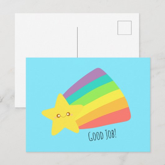 Schattigee regenboog briefkaart (Voorkant / Achterkant)