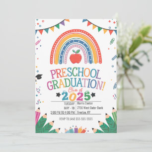 Schattigee regenboog Bunting Flags Preschool Afstu Kaart
