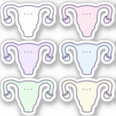 Schattigee regenboog Cartoon eierstokken eerste pe Sticker (Voorkant)