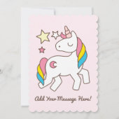 Schattigee regenboog eenhoorn en sterren diamanten kaart (Achterkant)